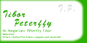 tibor peterffy business card