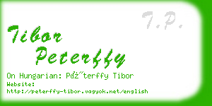 tibor peterffy business card